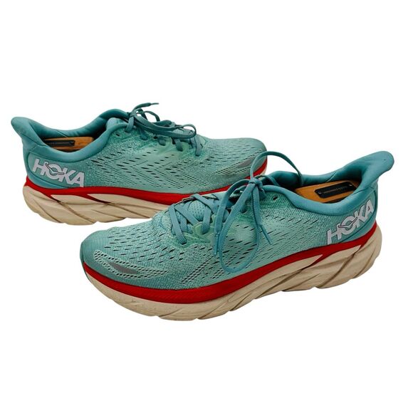 HOKA One One Clifton 8 Running Shoes 1119394-AEBL Womens Sz 10.5 B Eggshell Blue - Picture 2 of 8